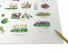 Load image into Gallery viewer, The British Springtime Alphabet Art Print
