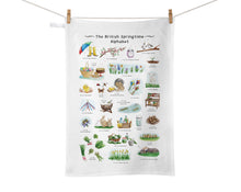 Load image into Gallery viewer, The British Springtime Alphabet Tea Towel
