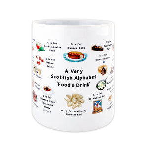 A Very Scottish Alphabet 'Food & Drink' Mug