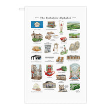 Load image into Gallery viewer, The Yorkshire Alphabet Tea Towel
