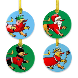 English Lion Christmas Tree Decorations