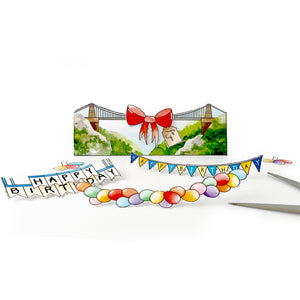 Decorate the Clifton Suspension Bridge Birthday Card