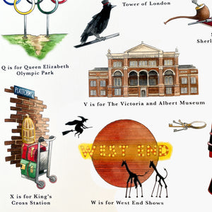 The London Alphabet Art Print