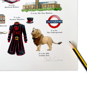 The London Alphabet Art Print