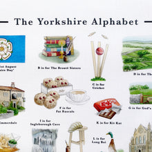 Load image into Gallery viewer, The Yorkshire Alphabet Tea Towel
