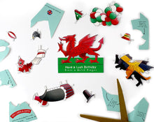 Load image into Gallery viewer, Dress a Welsh Dragon Birthday Card
