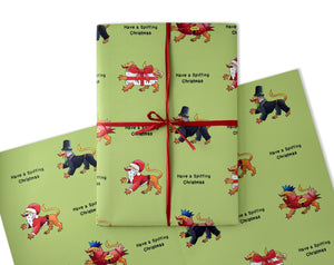 English Lion Christmas Gift Wrap