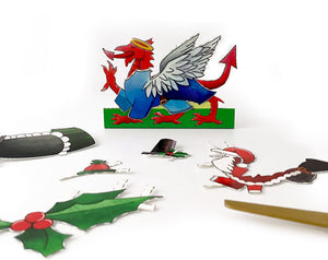 Dress a Welsh Dragon Christmas Card
