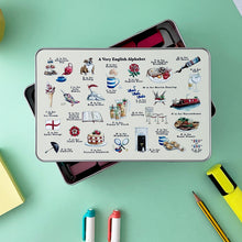 Load image into Gallery viewer, A Very English Alphabet Storage Tin
