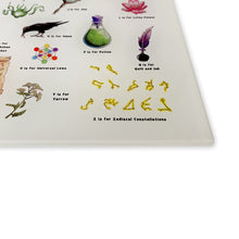 Load image into Gallery viewer, The Magical Alphabet Glass Cutting Board
