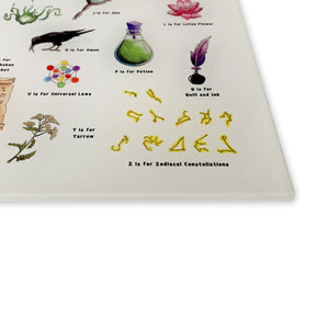 The Magical Alphabet Glass Cutting Board