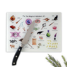 Load image into Gallery viewer, The Magical Alphabet Glass Cutting Board
