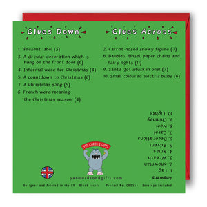 Activity Christmas Card - Christmas Crossword