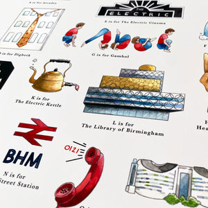 The Birmingham Alphabet Art Print