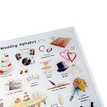 Load image into Gallery viewer, The Wedding Alphabet Glass Cutting Board
