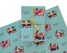 Load image into Gallery viewer, Welsh Dragon Birthday Gift Wrap

