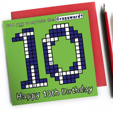 Load image into Gallery viewer, happy 10th birthday card
