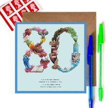 Load image into Gallery viewer, 80th card for birthday or 80th anniversary card
