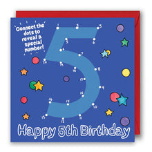 Load image into Gallery viewer, happy 5th birthday card
