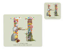 Load image into Gallery viewer, alphabet placemat and matching coaster letter h
