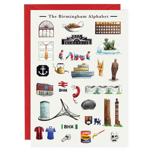 the birmingham alphabet greeting card