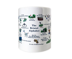 the bristol alphabet mug featuring clifton suspension bridge