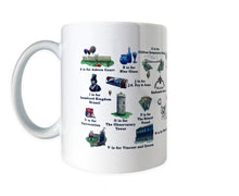 Load image into Gallery viewer, the bristol alphabet mug featuring Brunel and the observatory tower
