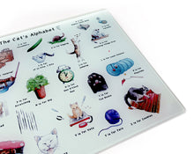 Load image into Gallery viewer, Cat chopping board or cat worktop saver. Cat gift idea for her or Cat gift idea for him
