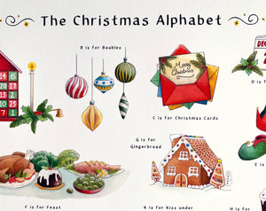 The Christmas Alphabet Art Print