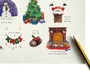 The Christmas Alphabet Art Print