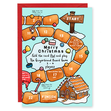 gingerbread board game christmas card for children