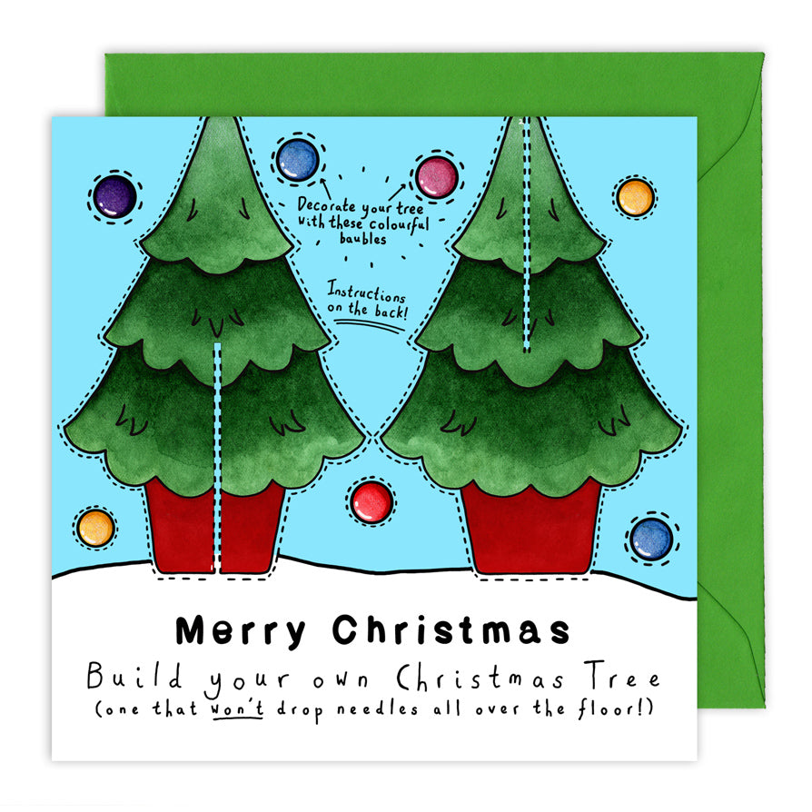make your own christmas tree christmas card