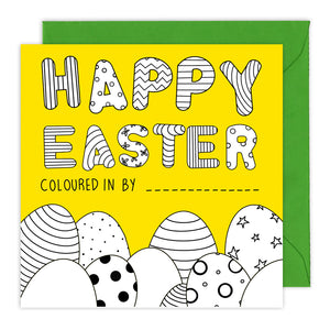 colouring in easter card for children