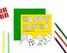 Load image into Gallery viewer, colouring in card for kids, easter cards for children
