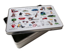 Load image into Gallery viewer, the dogs alphabet treat tin
