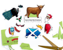 Load image into Gallery viewer, Dress a Highland Cow Christmas Card
