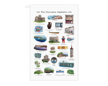 Load image into Gallery viewer, The Clevedon Alphabet Tea Towel
