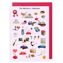 Load image into Gallery viewer, the mothers alphabet mothers day card
