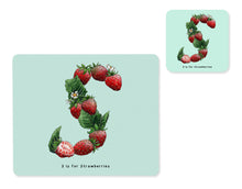 Load image into Gallery viewer, fruit and vegetable alphabet placemat and matching coaster letter s
