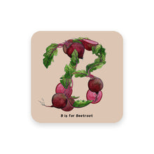 Load image into Gallery viewer, personalised foodie gift idea alphabet coaster letter b
