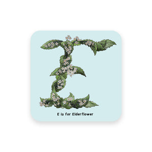 personalised foodie gift idea alphabet coaster letter e