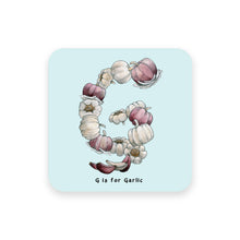 Load image into Gallery viewer, personalised foodie gift idea alphabet coaster letter g
