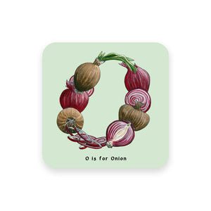 personalised foodie gift idea alphabet coaster letter o