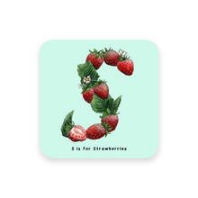 Load image into Gallery viewer, personalised foodie gift idea alphabet coaster letter s
