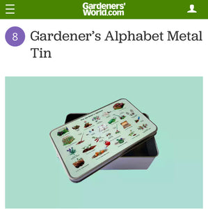 The Gardener's Alphabet Storage Tin