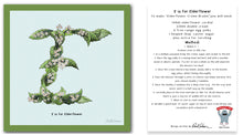 Load image into Gallery viewer, personalised kitchen wall art and recipe card alphabet letter e
