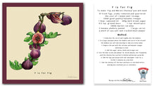 Load image into Gallery viewer, personalised kitchen wall art and recipe card alphabet letter f
