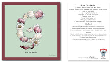 Load image into Gallery viewer, personalised kitchen wall art and recipe card alphabet letter g

