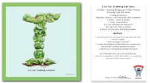 Load image into Gallery viewer, personalised kitchen wall art and recipe card alphabet letter i
