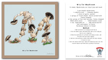 Load image into Gallery viewer, personalised kitchen wall art and recipe card alphabet letter m
